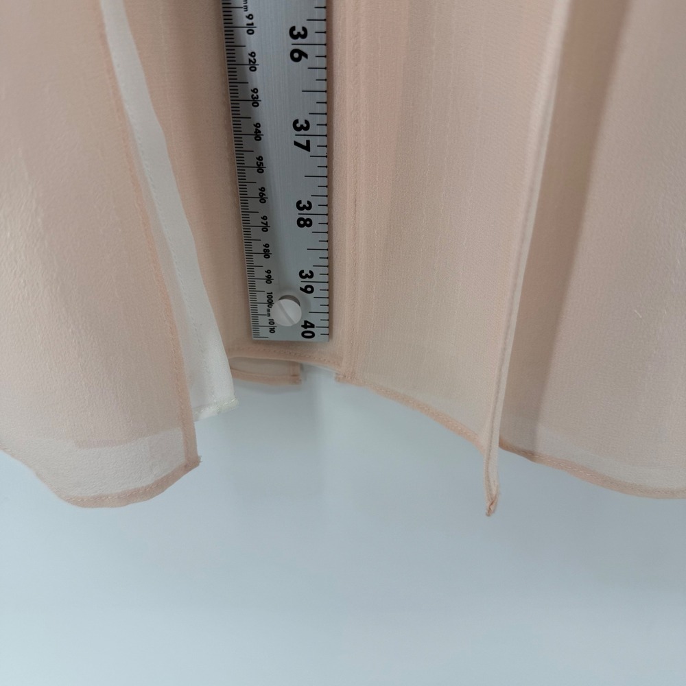 Magaschoni Silk Maxi Skirt Womens 12 Pink Pleated Panels Lined Candy Combo NWT - Picture 11 of 13